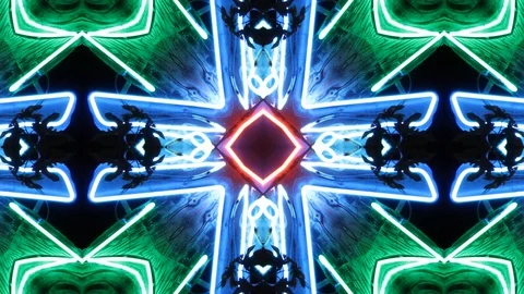 Poly Art Kaleidoscope Hypnotic Pattern Animation Footage Stock Footage 123146366
