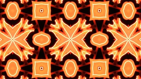 Poly Art Kaleidoscope Hypnotic Pattern Animation Footage Video stock 123146506