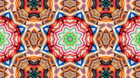 Poly Art Kaleidoscope Hypnotic Pattern Animation Footage Stock Footage 123147285