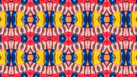 Poly Art Kaleidoscope Hypnotic Pattern Animation Footage Stock Footage 123147399