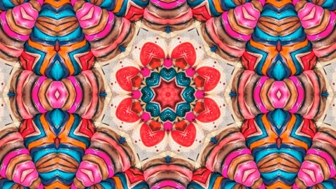 Poly Art Kaleidoscope Hypnotic Pattern Animation Footage Stock Footage 123147525
