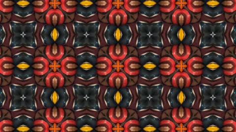 Poly Art Kaleidoscope Hypnotic Pattern Animation Footage Stock Footage 123147674