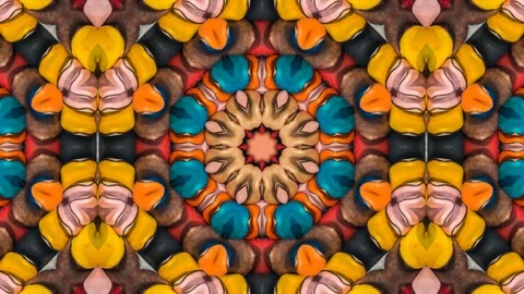 Poly Art Kaleidoscope Hypnotic Pattern Animation Footage Stock Footage 123147700