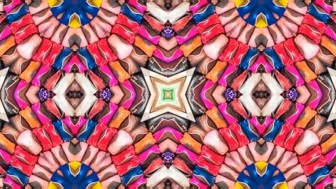 Poly Art Kaleidoscope Hypnotic Pattern Animation Footage Stock Footage 123147827