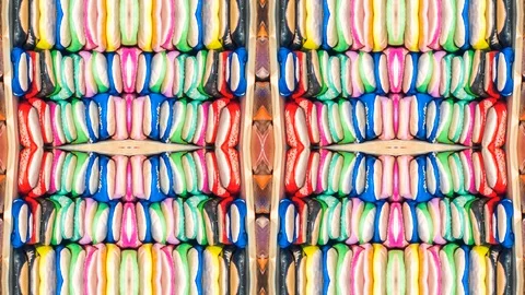 Poly Art Kaleidoscope Hypnotic Pattern Animation Footage Stock Footage 123147945