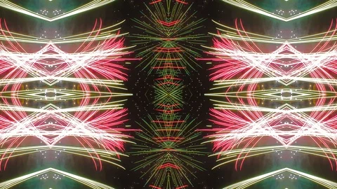 Poly Art Kaleidoscope Hypnotic Pattern Animation Footage Video stock 123148570