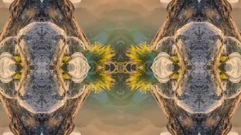 Poly Art Kaleidoscope Hypnotic Pattern Animation Footage Video stock 123151055