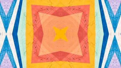 Poly Art Kaleidoscope Hypnotic Pattern Animation Footage Stock Footage 123155151