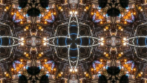 Poly Art Kaleidoscope Hypnotic Pattern Animation Footage Stock Footage 123155477