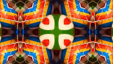 Poly Art Kaleidoscope Hypnotic Pattern Animation Footage Stock Footage 123157484