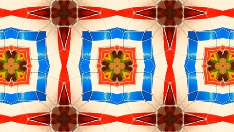 Poly Art Kaleidoscope Hypnotic Pattern Animation Footage Stock Footage 123157633