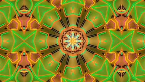 Poly Art Kaleidoscope Hypnotic Pattern Animation Footage Stock Footage 123159892