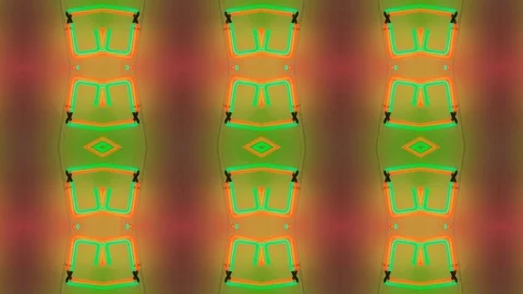 Poly Art Kaleidoscope Hypnotic Pattern Animation Footage Video stock 123160136
