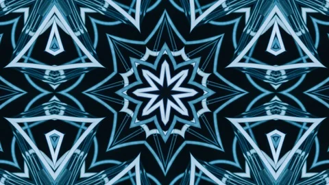 Poly Art Kaleidoscope Hypnotic Pattern Animation Footage Video stock 123161153