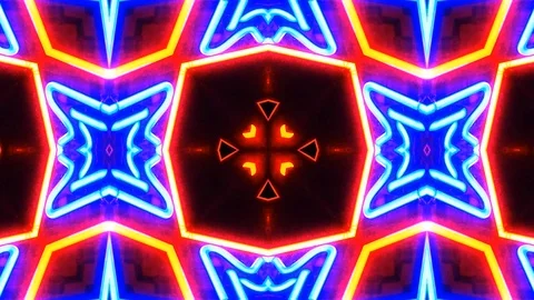 Poly Art Kaleidoscope Hypnotic Pattern Animation Footage Stock Footage 123164396