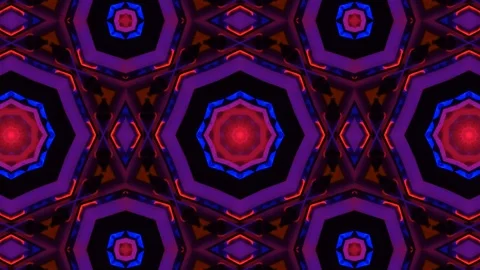 Poly Art Kaleidoscope Hypnotic Pattern Animation Footage Stock Footage 123164424