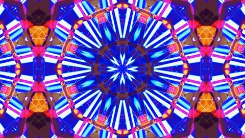 Poly Art Kaleidoscope Hypnotic Pattern Animation Footage Stock Footage 123166818