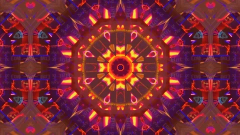 Poly Art Kaleidoscope Hypnotic Pattern Animation Footage Stock Footage 123167047