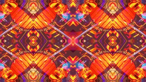 Poly Art Kaleidoscope Hypnotic Pattern Animation Footage Video stock 123167347