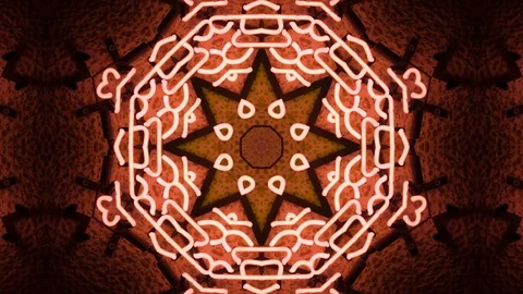 Poly Art Kaleidoscope Hypnotic Pattern Animation Footage Video stock 123170583
