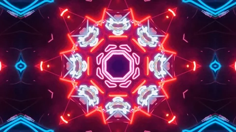 Poly Art Kaleidoscope Hypnotic Pattern Animation Footage Video stock 123170663