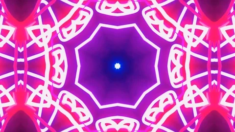 Poly Art Kaleidoscope Hypnotic Pattern Animation Footage Video stock 123170796
