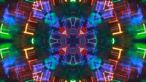 Poly Art Kaleidoscope Hypnotic Pattern Animation Footage Stock Footage 123170954