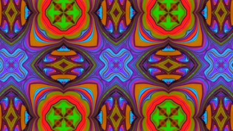Poly Art Kaleidoscope Hypnotic Pattern Animation Footage Stock Footage 126261178