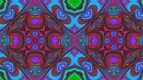 Poly Art Kaleidoscope Hypnotic Pattern Animation Footage Stock Footage 126261203