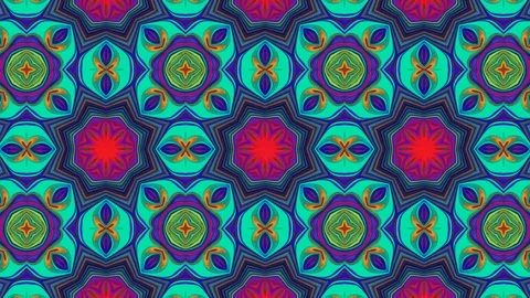 Poly Art Kaleidoscope Hypnotic Pattern Animation Footage Stock Footage 126261244