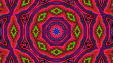 Poly Art Kaleidoscope Hypnotic Pattern Animation Footage Stock Footage 126261298