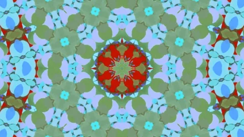 Poly Art Kaleidoscope Hypnotic Pattern Animation Footage Video stock 126261367