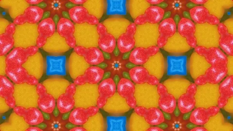 Poly Art Kaleidoscope Hypnotic Pattern Animation Footage Stock Footage 126261454