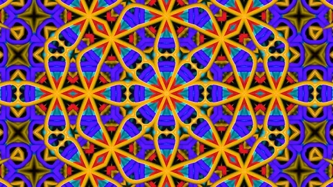 Poly Art Kaleidoscope Hypnotic Pattern Animation Footage Stock Footage 126261570