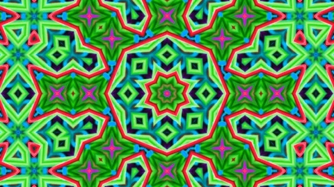 Poly Art Kaleidoscope Hypnotic Pattern Animation Footage Video stock 126262312