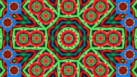 Poly Art Kaleidoscope Hypnotic Pattern Animation Footage Stock Footage 126262635
