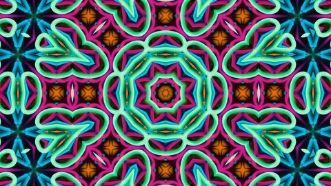 Poly Art Kaleidoscope Hypnotic Pattern Animation Footage Stock Footage 126264244