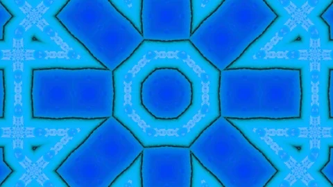 Poly Art Kaleidoscope Hypnotic Pattern Animation Footage Video stock 126264332