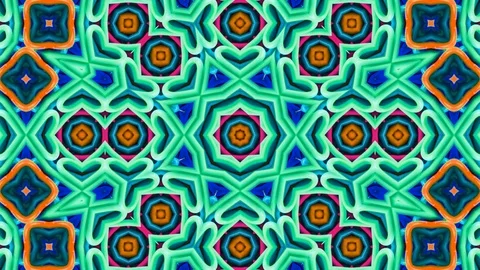 Poly Art Kaleidoscope Hypnotic Pattern Animation Footage Stock Footage 126264669