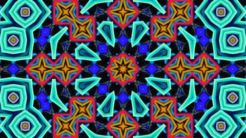 Poly Art Kaleidoscope Hypnotic Pattern Animation Footage Stock Footage 126264903