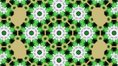 Poly Art Kaleidoscope Hypnotic Pattern Animation Footage Video stock 126265239