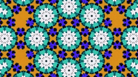 Poly Art Kaleidoscope Hypnotic Pattern Animation Footage Stock Footage 126266343
