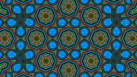 Poly Art Kaleidoscope Hypnotic Pattern Animation Footage Stock Footage 126266432
