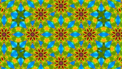 Poly Art Kaleidoscope Hypnotic Pattern Animation Footage Stock Footage 126266735