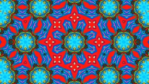 Poly Art Kaleidoscope Hypnotic Pattern Animation Footage Stock Footage 126266856