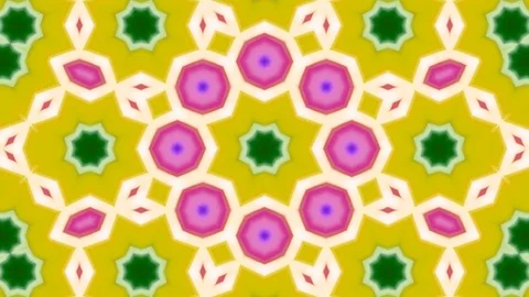 Poly Art Kaleidoscope Hypnotic Pattern Animation Footage Stock Footage 126266938