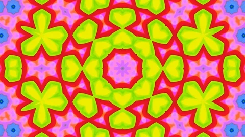 Poly Art Kaleidoscope Hypnotic Pattern Animation Footage Video stock 126267085