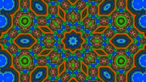 Poly Art Kaleidoscope Hypnotic Pattern Animation Footage Stock Footage 126267186