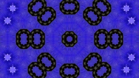 Poly Art Kaleidoscope Hypnotic Pattern Animation Footage Video stock 126267732