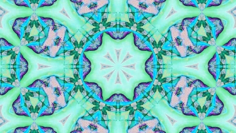 Poly Art Kaleidoscope Hypnotic Pattern Animation Footage Video stock 126271077